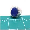 Image 11 : Man's Denim Lapis Ring in Sterling Silver