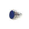 Image 3 : Man's Denim Lapis Ring in Sterling Silver