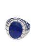 Image 9 : Man's Denim Lapis Ring in Sterling Silver