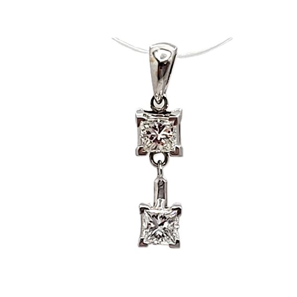 Dancing Diamond Pendant - Princess-Cut .75 CTW