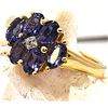 Image 3 : Adorable Purple Tourmaline Flower Ring with Diamond