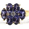 Image 5 : Adorable Purple Tourmaline Flower Ring with Diamond