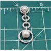 Image 12 : Concentric Circles Drop Pendant with Diamonds and Pearls