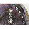 Image 1 : Concentric Circles Drop Pendant with Diamonds and Pearls