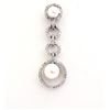 Image 2 : Concentric Circles Drop Pendant with Diamonds and Pearls