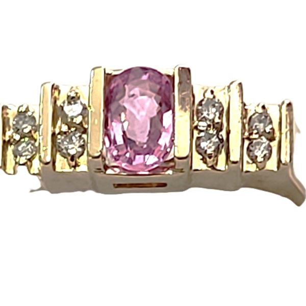 Fancy Pink Sapphire and Diamond Ring