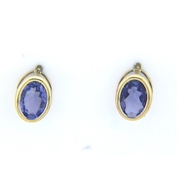 Oval-cut Tanzanite Earrings for Everyday Elegance