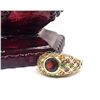 Image 8 : Red Tourmaline Dome Ring w/Multi-Color Tourmaline Shoulders