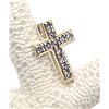 Image 6 : 14K Yellow Gold Cross with Genuine Tanzanite