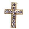 Image 8 : 14K Yellow Gold Cross with Genuine Tanzanite