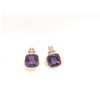 Image 2 : Cushion-Cut Amethyst and Diamond Earrings