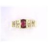 Image 3 : Ruby and Diamond Terraced Pyramid Ring