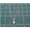 Image 10 : 18K Diamond Cluster Drop Station Necklace