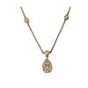 Image 3 : 18K Diamond Cluster Drop Station Necklace