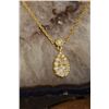 Image 7 : 18K Diamond Cluster Drop Station Necklace