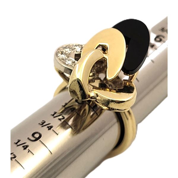Onyx in Motion 18K Diamond & Onyx Ring 18K