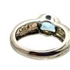 Image 3 : Swiss Blue Topaz Unisex Ring with Designer Features