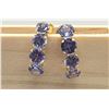 Image 6 : 14K Tanzanite Half-Hoop Earrings