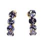 Image 9 : 14K Tanzanite Half-Hoop Earrings