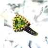 Image 1 : Fancy Trilliant-Cut Peridot Ring
