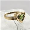 Image 6 : Fancy Trilliant-Cut Peridot Ring