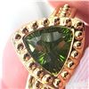 Image 7 : Fancy Trilliant-Cut Peridot Ring