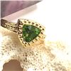 Image 9 : Fancy Trilliant-Cut Peridot Ring