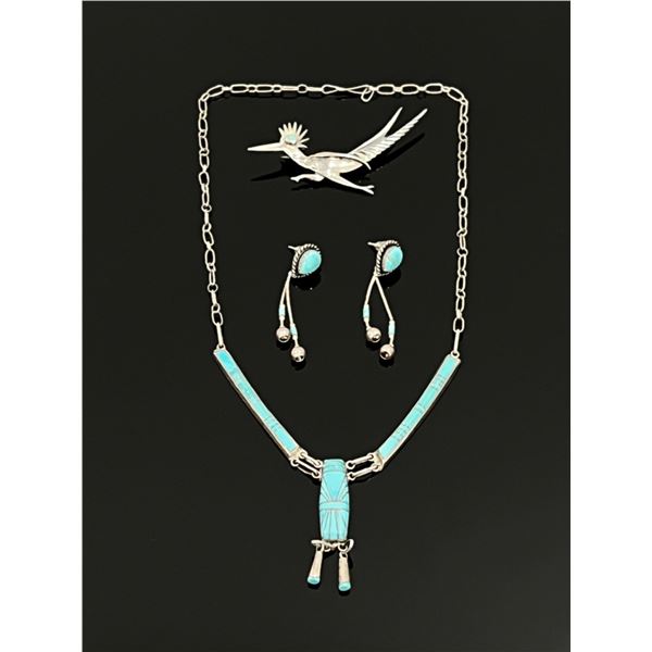 Jewelry Set- Necklace, Earrings, Brooch