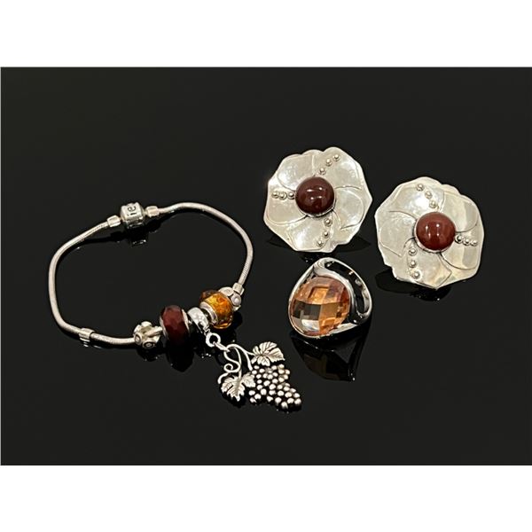 Jewelry Set- Bracelet, Ring, Earrings