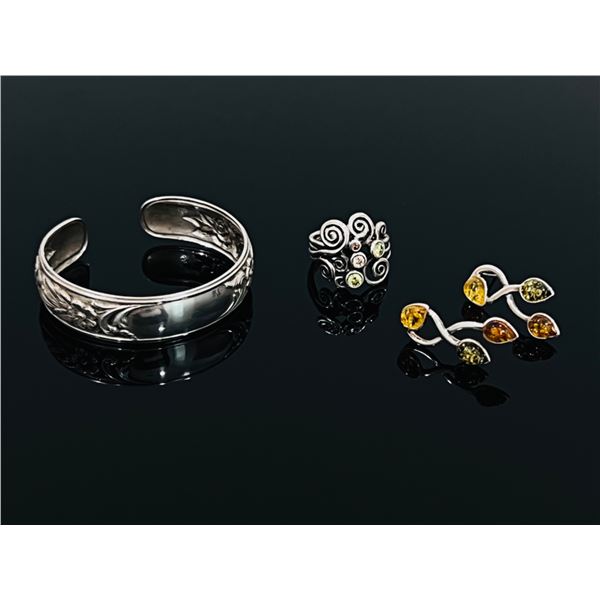 Jewelry Set- Bracelet, Ring, Earrings