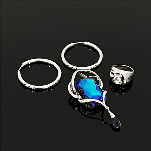 Jewelry Set- Pendant and Earrings, Ring