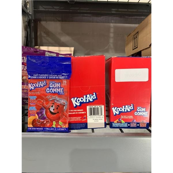 Kool-Aid Gum 20 Count Pack, Fruit Flavored Chewing Gum x 2