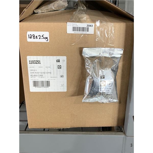 Circle K Dark Roast Blend Coffee, 128×2.5oz Unit Packs