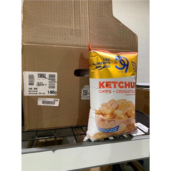 Bag of 59th Street Ketchup Chips, 140g x 16