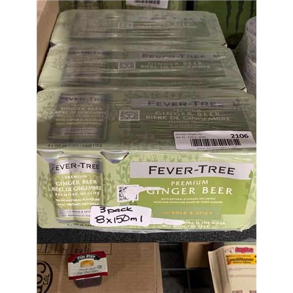 Fever-Tree Premium Ginger Beer 3-Pack 8x150ml Cans