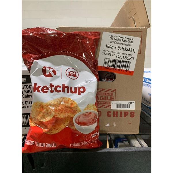 Circle K Ketchup Flavor Potato Chips, 180g x 8