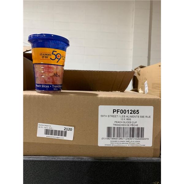 59th Street Peach Slices Cup, 160g, Case of 12