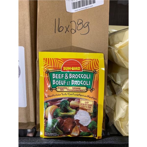 Sun-Bird Beef & Broccoli Seasoning Mix, 28g (16-Pack)