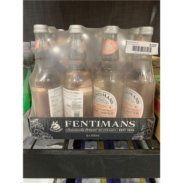 Fentimans Pink Grapefruit Tonic Water, 8 Bottles (500 ml Each)