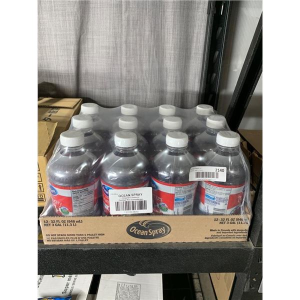 Ocean Spray Original Cranberry Juice Cocktail, 12-Pack, 32 oz Bottles