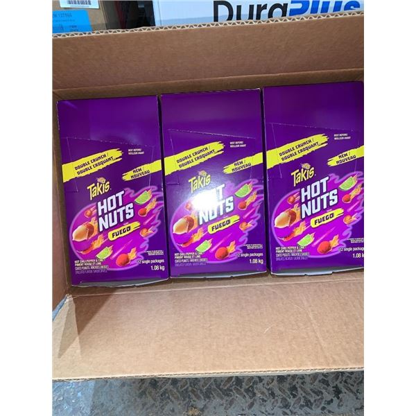 Takis Hot Nuts Fuego 12-Pack Box, 1.08 kg Per Case x 3