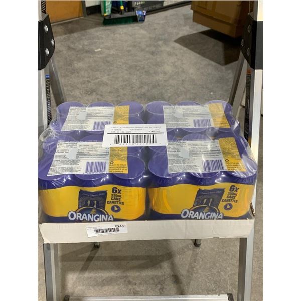 Orangina Orange Beverage 330ml Cans (Pack of 6, 4 Packs)