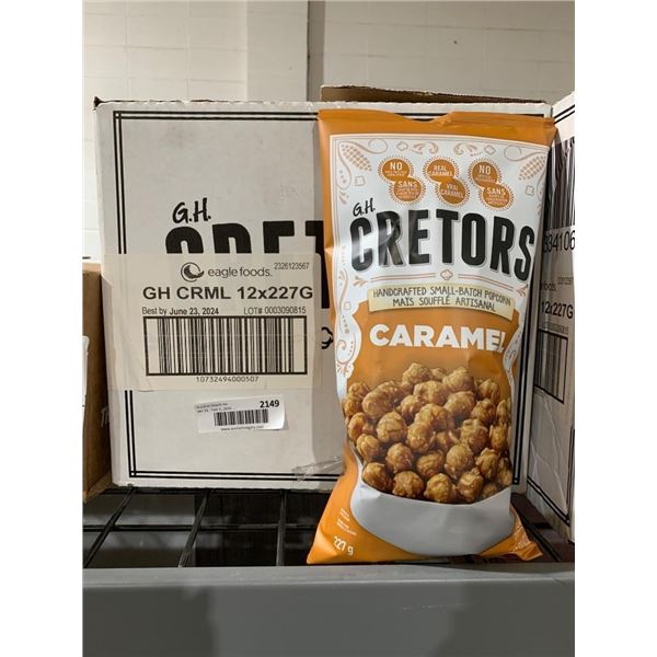 G.H. Cretors Caramel Popcorn 12-Pack with 227g Bags