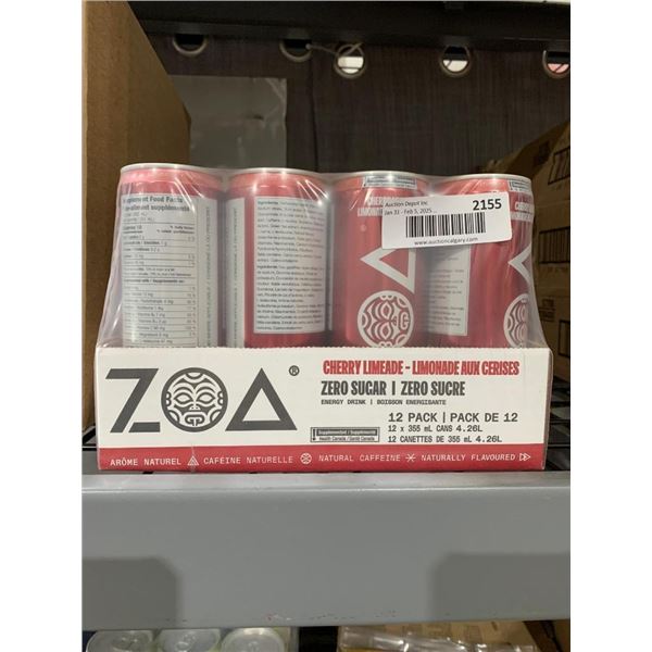 Zoa Cherry Limeade Energy Drink, 12-Pack, 355 ml Cans