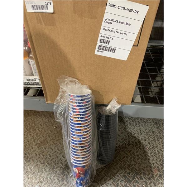 12 oz Sonic Cineplex IML Cups with Lids