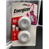 Image 1 : Energizer Push On/Off Puck Lights, 50 Lumens, 2-Pack