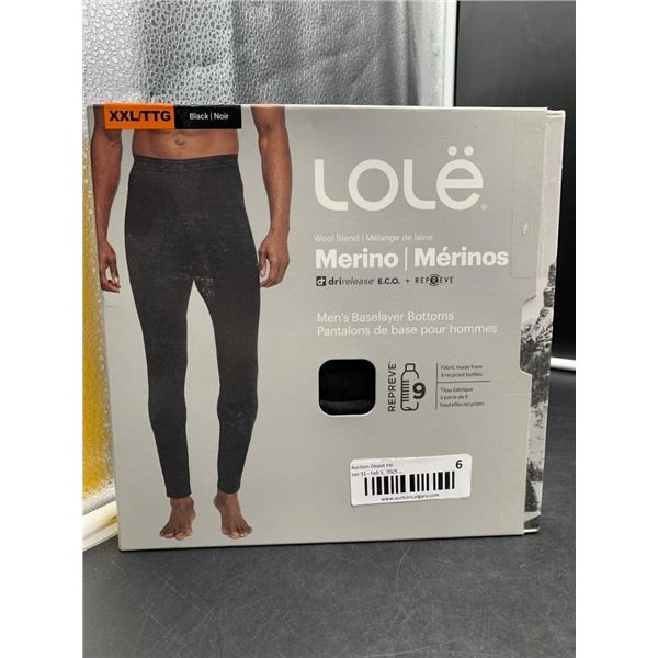 Men’s Lolë Merino Base Layer Bottoms, Size XXL