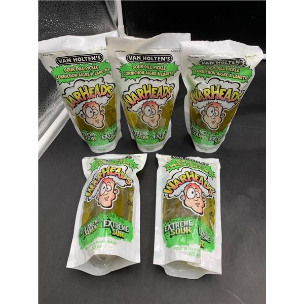 Van Holten’s Warheads Extreme Sour Pickles Lot of 5 x 225ml