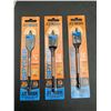 Image 1 : Set of 3 Spyder Stinger 7/8 Inch Spade Drill Bits