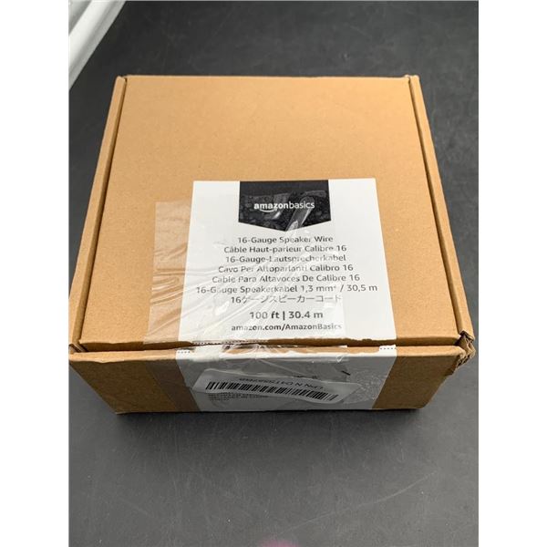 Amazon Basics 16-Gauge Speaker Wire, 100 Feet, 1.3 mm, Copper